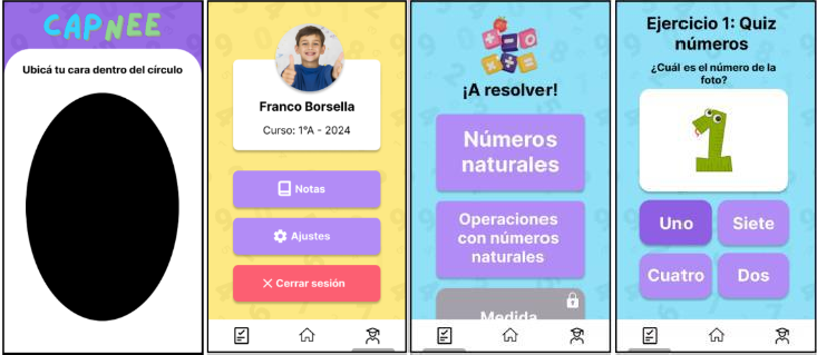 Interfaces de la aplicaci&oacute;n m&oacute;vil